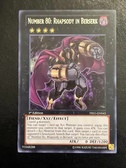 Yu-Gi-Oh TCG Number 80 Rhapsody in Berserk Prio EN045 1st edition NM - Image 1
