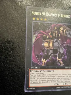 Yu-Gi-Oh TCG Number 80 Rhapsody in Berserk Prio EN045 1st edition NM - Image 2