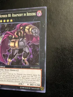 Yu-Gi-Oh TCG Number 80 Rhapsody in Berserk Prio EN045 1st edition NM - Image 3