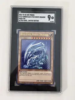 Yugioh! Blue-Eyes White Dragon CT13-EN008 2016 Mega-Tins Limited Edition SGC 9 - Image 1