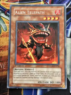 2x Alien Telepath GLAS-EN034 LP 1st Edition Rare Yu-Gi-Oh - Image 2