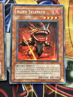 2x Alien Telepath GLAS-EN034 LP 1st Edition Rare Yu-Gi-Oh - Image 3