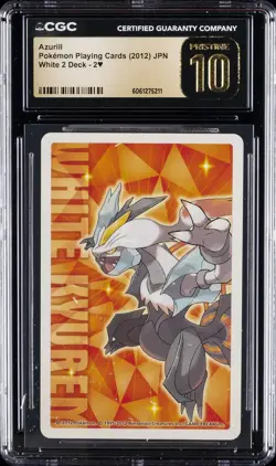 2012 POKEMON PLAYING CARDS JPN WHITE 2 DECK #2 OF HEARTS AZURILL CGC 10 PERFECT - Image 1
