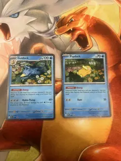 Psyduck Golduck MEP 007 008 Promo Near Mint Pokemon Trading Card Game - Image 1