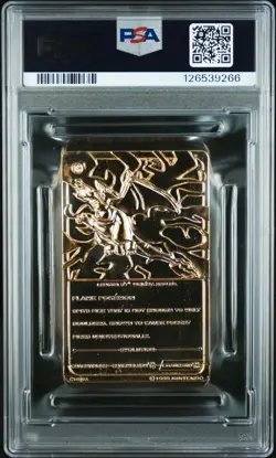 CHARIZARD 23K GOLD PLATED CARD PSA 7 NM NEAR MINT 1999 BURGER KING POKEMON - Image 2