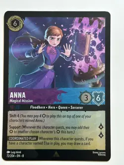 Anna - Magical Mission Cold Foil Reign of Jafar 72/204 NM Lorcana Card - Image 1