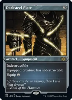 MTG English Darksteel Plate (Foil Etched) NM Foil Double Masters 2022 - Image 1