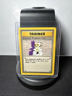 Imposter Professor Oak 73/102 Rare Non Holo WOTC TCG Base Set Pokemon Card LP/NM - Image 1