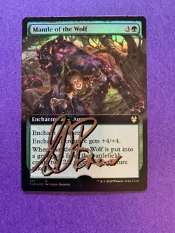 MTG Magic Mantle Of The Wolf FOIL EA Signed Artist Proof x1 TBD Simon Dominic - Image 1