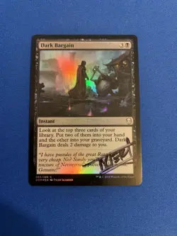 MTG Magic Dark Bargain FOIL Artist Proof x1 Dominaria Tyler Jacobson - Image 1