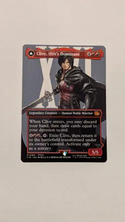 BORDERLESS 0385 Clive, Ifrit's Dominant FFXVI FIN Final Fantasy MTG - Image 1