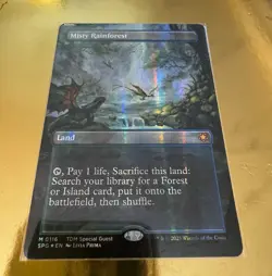 Misty Rainforest (Borderless) (Dragonscale Foil) Special Guests Foil - Image 4