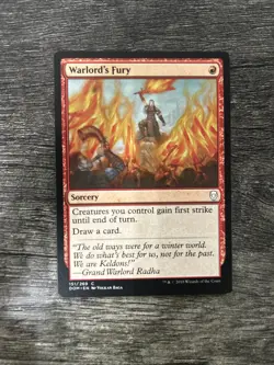 MTG 1x Warlord's Fury x1 LP Dominaria - Image 1
