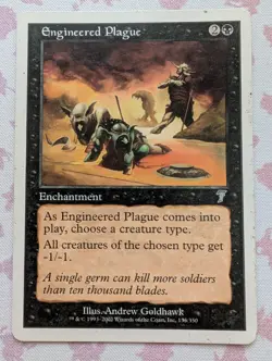 1x Engineered Plague - 7th Edition - Magic the Gathering - Image 1