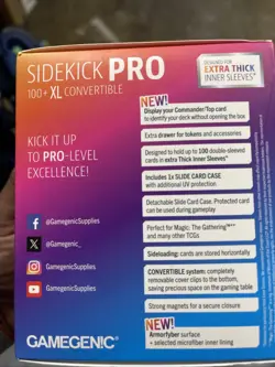 Gamegenic Sidekick Pro 100+ XL Convertible - Premium Deck Box (Black) - NEW - Image 3