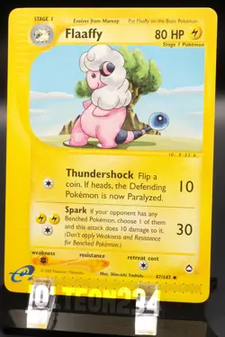 Pokemon TCG Card - Flaaffy 47/147 Aquapolis Uncommon Vintage E-Reader - Image 1
