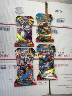 Pokemon TCG (4) Mega Evolutions Sleeved Booster Packs - Full Art Set : Lot Of 4 - Image 3