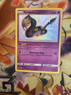Pokemon TCG Seviper #SV15/SV94 Hidden Fates: Shiny Vault Shiny Holo Rare NM - Image 1