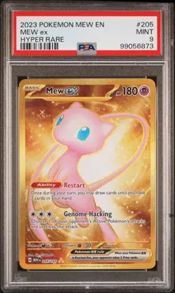 2023 POKEMON MEW EN-151 205 MEW EX HYPER RARE PSA 9 - Image 1