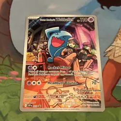 Pokemon TCG Destined Rivals Team Rockets Wobbuffet SVP203 Pokemon Center Stamped - Image 1