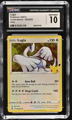 LUGIA Celebrations Holo Rare #022 CGC 10 Pokemon [Nostalgium] - Image 1