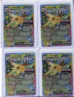 (4) Lot 2025 Pokemon Leafeon ex Suprise Box Exclusive #006/131 - Image 1