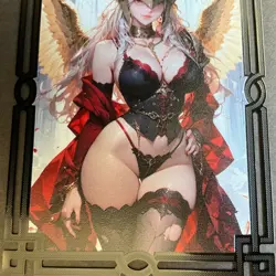 Goddess Story Gold METAL Card Maiden Party Serial Number #009/200! Anime Girl - Image 3