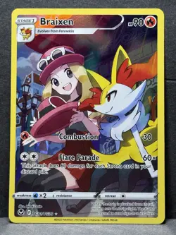 Pokemon Braixen TCG Trainer Gallery Silver Tempest Sword & Shield TG01/TG30 NM - Image 1