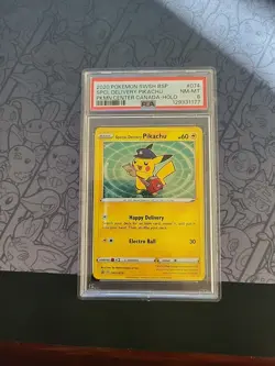 Pokemon: Special Delivery Pikachu #074 BSP PKMN Center Canada 2020 -PSA 8 SWIRLS - Image 1