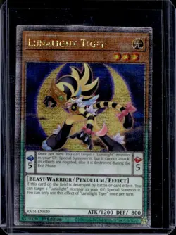 2025 Yu-Gi-Oh! Lunalight Tiger Ultra Rare #RA04-EN020 - Image 1