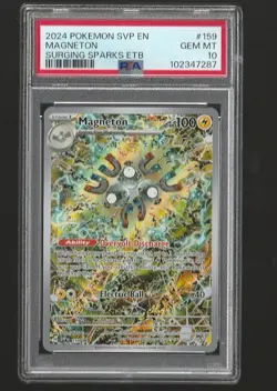 PSA 10 GEM MINT Magneton 159 Surging Sparks ETB Promo Pokemon Card 2024 - Image 1