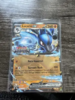 Lucario Ex Prismatic Evolutions Stamped Promo 051/131 Rate Pokemon Tcg Card NM - Image 1