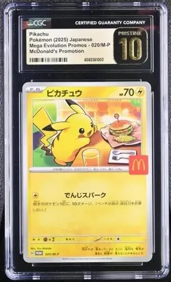CGC PRISTINE 10 Pikachu McDonald's Pokemon Promo Card 2025 Chaser/Mystery Set - Image 1