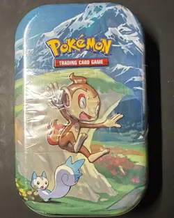 Sealed Pokemon TCG Sinnoh Stars Chimchar Tin: 2 Booster Packs, Coin & Art Card - Image 1