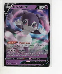 INDEEDEE V SWORD & SHIELD SET ULTRA RARE HOLO-FOIL POKEMON CARD 091/202 EX/NM - Image 1