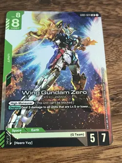 Wing Gundam Zero Foil LR - GD01-024 NM - Gundam Trading Card Game Holo - Image 1