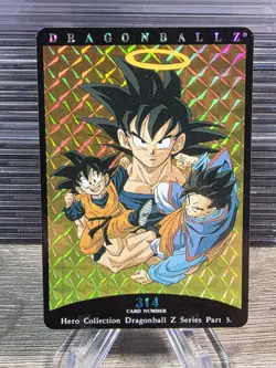 Goku, Gohan, Goten Hero Collection Dragon Ball Z Series 5 #314 Prism card 1995 - Image 1