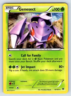 Genesect 10/101 Plasma Blast Cracked Ice Holo Pokemon Card LP - Image 1
