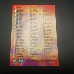CheckList - Series 2 TV Animation - Topps Blue logo card - POKEMON CARD - NM/LP - Image 2