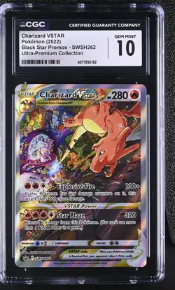 CGC 10 GEM MINT Charizard VSTAR 2022 Black Star Promos SWSH262 UPC Pokemon Card - Image 1