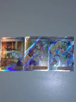 Lot Of 3 Full Art Pokemon Trainer Cards - Image 1