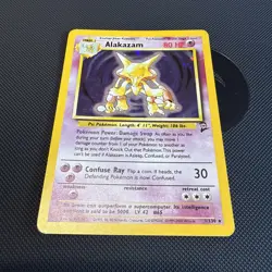 Alakazam 1/102 Holo Rare Base Set - Pokemon Card WOTC MP - Image 1