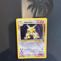 Alakazam 1/102 Holo Rare Base Set - Pokemon Card WOTC MP - Image 3