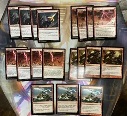 Mtg Red Burn Lot Uncommon/Common X19 Cards NEAR MINT or better see pics/ listing - Image 1