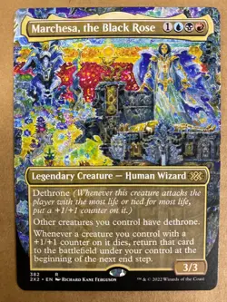 MTG 1x BORDERLESS Marchesa, the Black Rose # 382 Double Masters Magic the x1 NM - Image 1