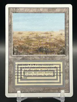 MTG Scrubland Revised Edition - Dual Land - Lightly Played LP - Vintage 1994 - Image 1
