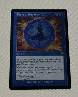 Force of Negation Retro FrameFoil Etched NM Unplayed Modern Horizons MTG - Image 1