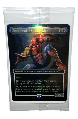 Magic the Gathering Battle Damaged Spectacular Spider-Man MtG Marvel Legends - Image 1