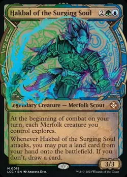 1 x Hakbal of the Surging Soul - Foil - Showcase - Commander: The Lost Caverns o - Image 1