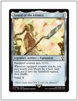 1x Sword of the Animist FFVII, Final Fantasy Commander, Magic MTG NM - Image 1